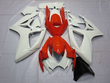 Best 2006-2007 Suzuki GSXR 600 / GSXR 750 Motorcycle Fairings - White Red UK