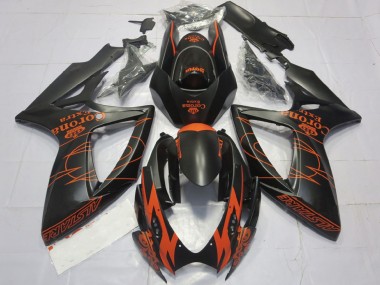 Best 2006-2007 Suzuki GSXR 600 / GSXR 750 Motorcycle Fairings - Matte Black Orange Corona Extra Alstare Motul UK