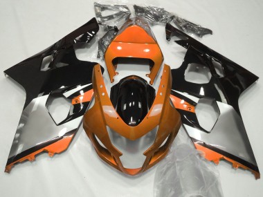 Best 2004-2005 Suzuki GSXR 600 / GSXR 750 Motorcycle Fairings - Orange Silver Black UK