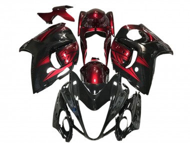 Best 2008-2020 Suzuki GSXR 1300 Motorcycle Fairings - Glossy Black and Deep Red UK