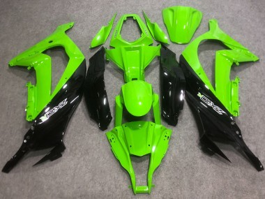 Best 2016-2020 Kawasaki ZX10R Abs Motorcycle Fairings - Green Glossy Black UK