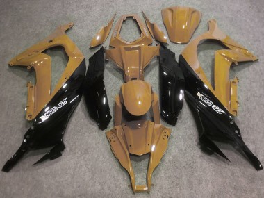 Best 2016-2020 Kawasaki ZX10R Motorcycle Fairings - Desert Tan Glossy Black UK