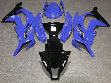Best 2011-2015 Kawasaki ZX10R Motorcycle Fairings - Blue Glossy Black UK