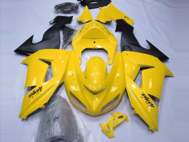 Best 2006-2007 Kawasaki ZX10R Motorcycle Fairings - Yellow Black UK
