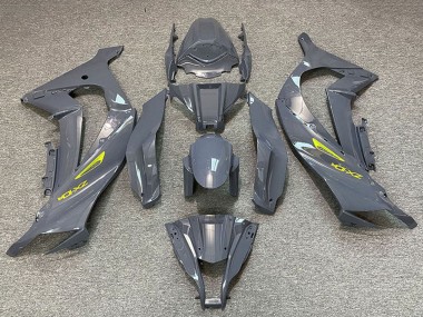 Best 2011-2015 Kawasaki ZX10R Motorcycle Fairings - Nardo Grey Yellow UK