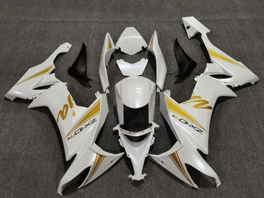 Best 2008-2010 Kawasaki ZX10R Motorcycle Fairings - Pearl White Gold UK
