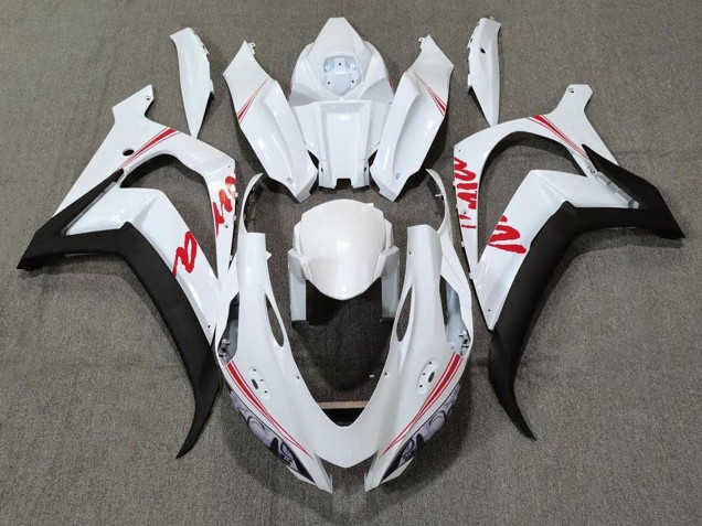2016-2020 Kawasaki ZX10R Motorcycle Fairings - Pearl White Black Red UK