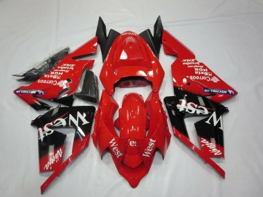 Best 2004-2005 Kawasaki ZX10R Motorcycle Fairings - Red West UK