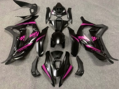 Best 2016-2020 Kawasaki ZX10R Motorcycle Fairings - Matte Black Pink Ninja UK