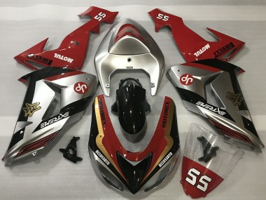 Best 2006-2007 Kawasaki ZX10R Motorcycle Fairings - Red Silver Gold Black UK