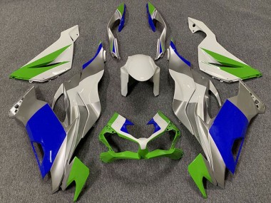 Best 2019-2022 Kawasaki ZX6R Motorcycle Fairings - White Silver Green Blue UK