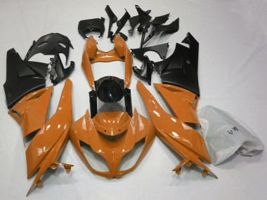 Best 2009-2012 Kawasaki ZX6R Motorcycle Fairings - Orange Glossy Black Matte Black UK