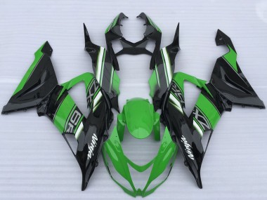 Best 2013-2018 Kawasaki ZX6R Motorcycle Fairings - Green Black White UK