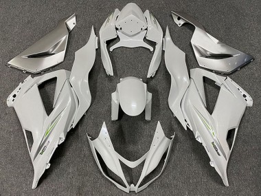 Best 2013-2018 Kawasaki ZX6R Motorcycle Fairings - Pearl White Green UK