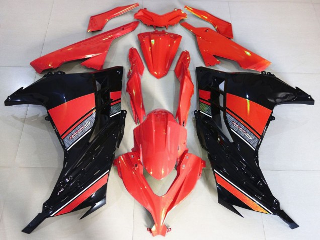 2013-2024 Kawasaki Ninja 300 Motorcycle Fairing - Red Black UK