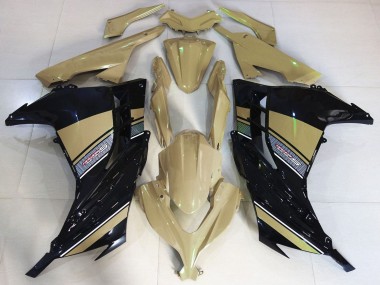 Best 2013-2024 Kawasaki Ninja 300 Motorcycle Fairings - Desert Tan Black UK