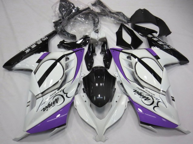 2013-2017 Kawasaki Ninja 300 Motorcycle Fairings - Glossy White Purple Black UK