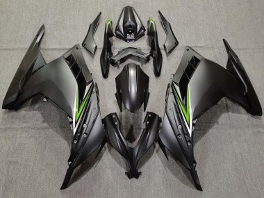 Best 2013-2024 Kawasaki Ninja 300 Motorcycle Fairings - Matte Black Green UK