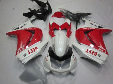 Best 2008-2012 Kawasaki Ninja 250 Motorcycle Fairings - White Red Beet UK