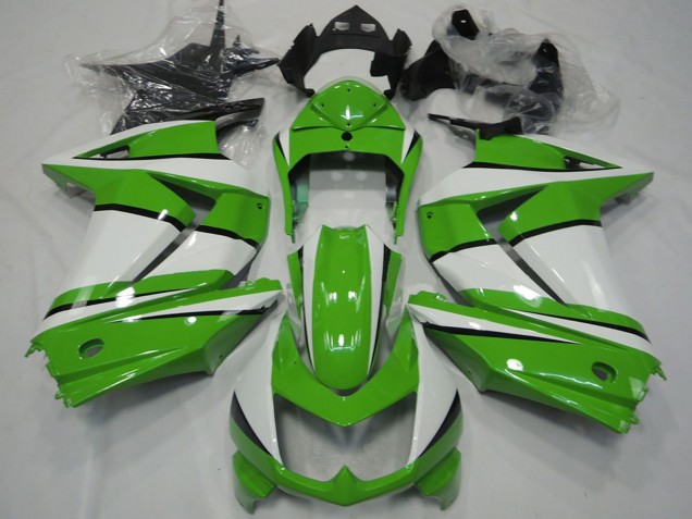 2008-2012 Kawasaki Ninja 250 Motorcycle Fairings - White Green Black UK