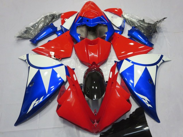 2012-2014 Yamaha R1 Motorcycle Fairings - White Red Blue Black UK