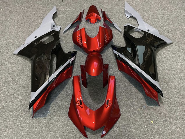 2017-2025 Yamaha R6 Motorcycle Fairings - Grey Red Glossy Black UK
