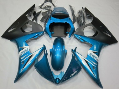 Best 2003-2004 Yamaha R6 Motorcycle Fairings - Blue White Matte Black UK
