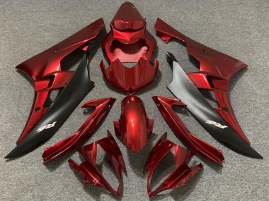 Best 2006-2007 Yamaha R6 Motorcycle Fairings - Red Matte Black UK