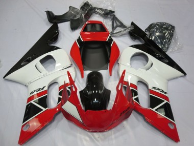 Best 1998-2002 Yamaha R6 Motorcycle Fairings - Red White Glossy Black OEM Style UK