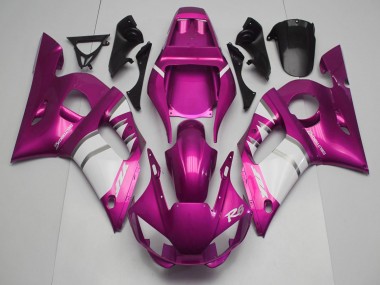Best 1998-2002 Yamaha R6 Motorcycle Fairings - Pink White UK