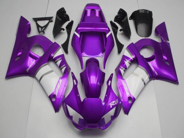 Best 1998-2002 Yamaha R6 Motorcycle Fairings - Purple White UK