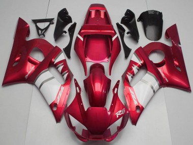 Best 1998-2002 Yamaha R6 Motorcycle Fairings - Red White UK