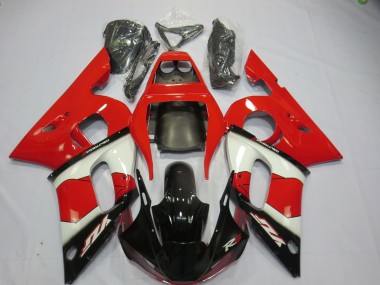 Best 1998-2002 Yamaha R6 Motorcycle Fairings - Red White Glossy Black UK