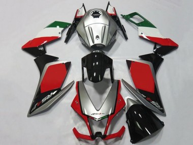 Best 2012-2018 Aprilia RS4 125 Motorcycle Fairings - Silver Red Glossy Black UK