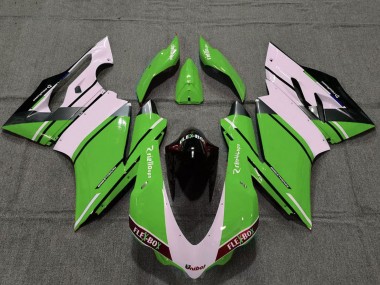 Best 2015-2020 Ducati 959 1299 Motorcycle Fairings - White Green Glossy Black Unibat Flex-Box OEM Style UK