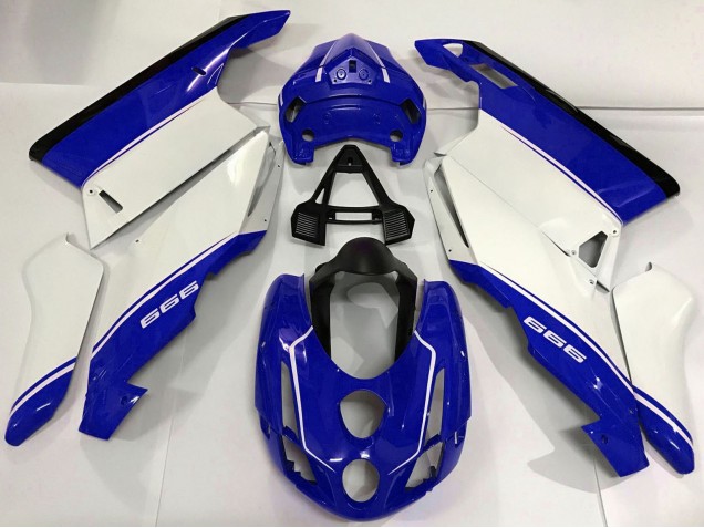 2003-2004 Ducati 999 Motorcycle Fairings - White Blue Black UK