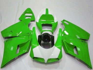 Best 1993-2005 Ducati 916 Motorcycle Fairings - Green White Glossy Black Performance UK