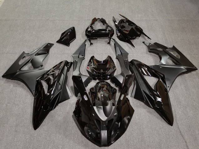 2009-2014 BMW S1000RR Motorcycle Fairings - Glossy Black Matte Black Carbon Fiber UK