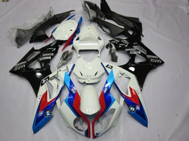 Best 2009-2014 BMW S1000RR Motorcycle Fairings Kit - White Red Blue Glossy Black UK