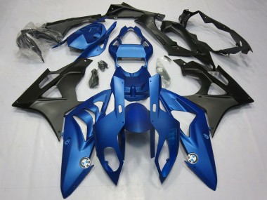 Best 2009-2014 BMW S1000RR Motorcycle Fairing Kits - Blue Matte Black UK