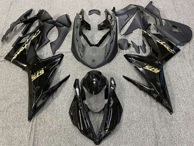 Best 2013-2016 Triumph Daytona 675 Motorcycle Fairings - Glossy Black Gold Decals UK
