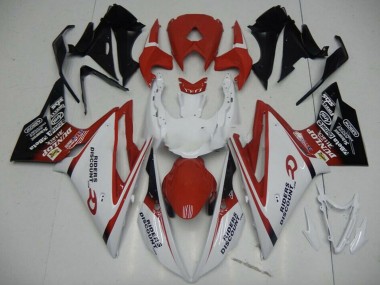 Best 2013-2016 Triumph Daytona 675 Motorcycle Fairing - White Red Glossy Black UK