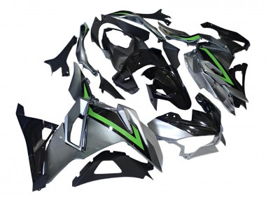 Best 2024-2026 Kawasaki Ninja 500 EX500R Motorcycle Fairings - Grey Green Black UK