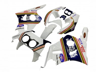 Best 1990-1999 Honda CBR400RR NC29 Motorcycle Fairings - White Gold Red Dark Blue Rothmans UK