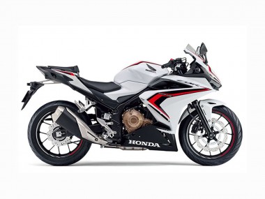 Best 2022 Honda CBR400R Motorcycle Fairings - White Red Glossy Black UK