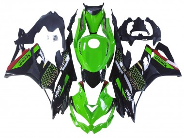 Best 2019-2025 Kawasaki ZX25R ZX-25R Motorcycle Fairings - Green Black Red Honeycomb UK