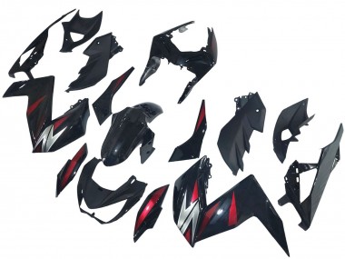 Best 2015-2016 Kawasaki Z250/Z300 Motorcycle Fairings - Glossy Black Red Silver UK