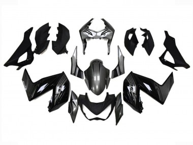 Best 2015-2016 Kawasaki Z250/Z300 Motorcycle Fairings - Glossy Black Grey UK