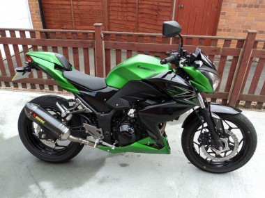 Best 2015-2016 Kawasaki Z250/Z300 Motorcycle Fairing - Green Matte Black UK