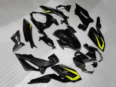 Best 2018-2024 Kawasaki Z400 Motorcycle Fairings - Black Yellow UK